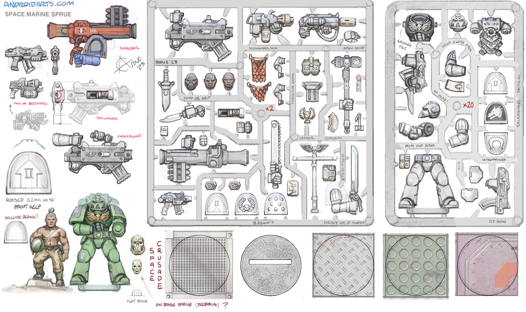 Sprues with Salamanders, Warhammer 40K