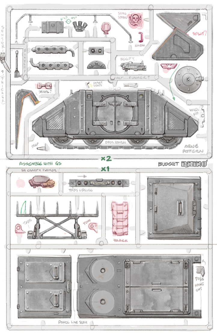 Warhammer 40K Rogue Trader Rhino Redesign