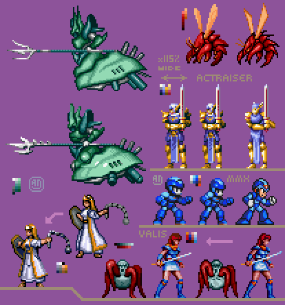MMX, Actraiser, Valis