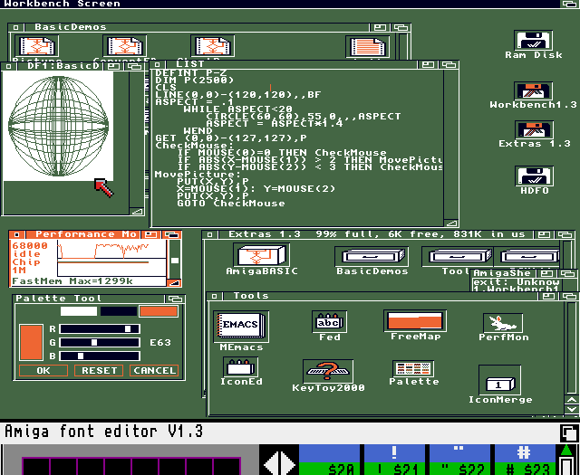 Workbench 1.3 with Kickstart 3.0