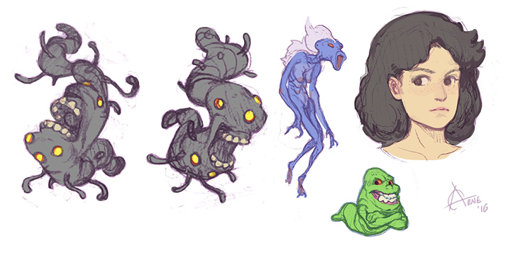 Ghostbusters art by Arne