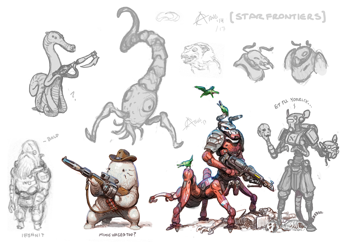 Star Frontiers Mewchanon Vrusk Ifshnit
