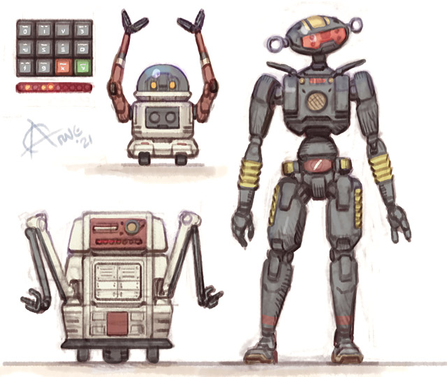 vintage robots art