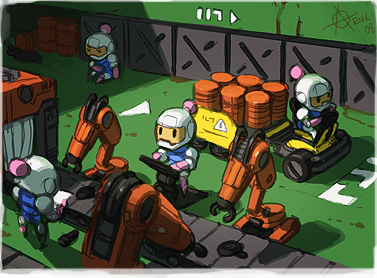 Bomber Queen factory slaves