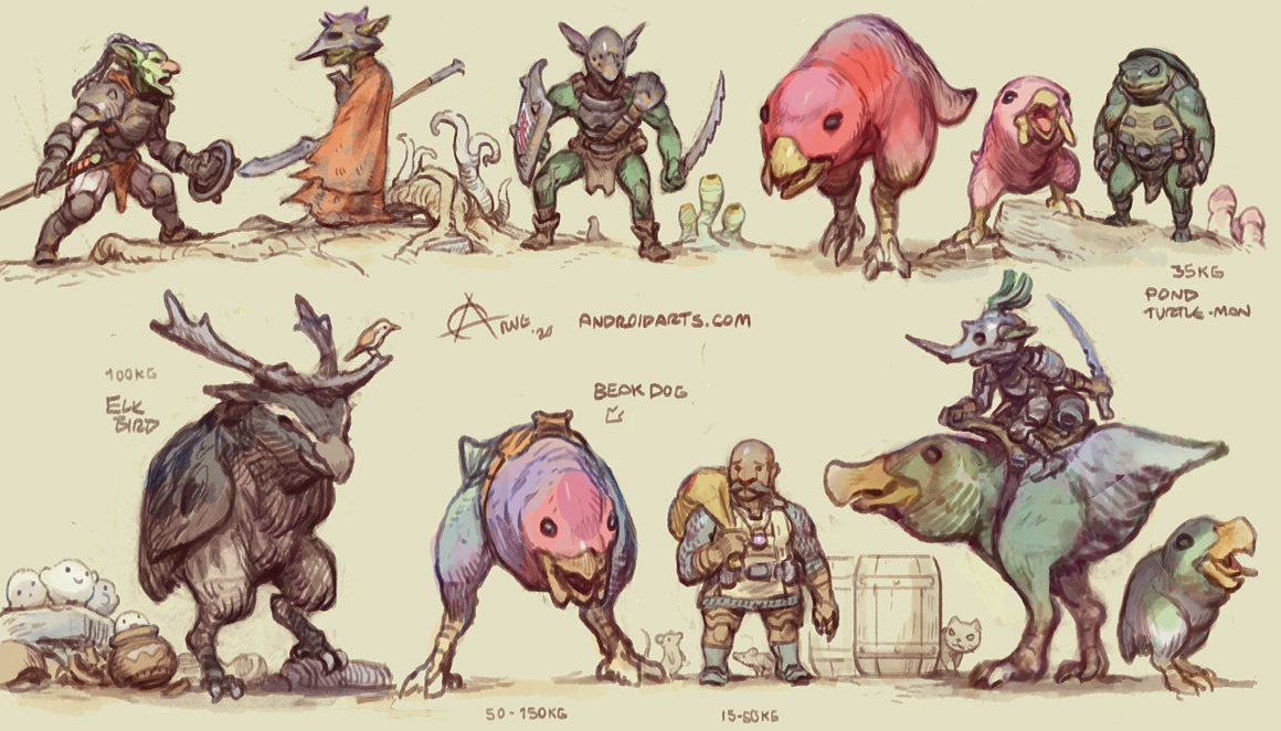 Elkbird, Beak dogs