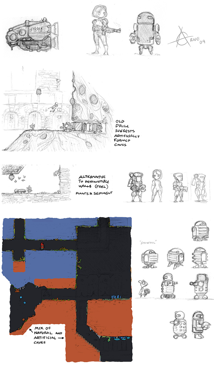 Exile pencil thumbnails.