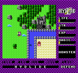 Hydlide NES screenshot slime desert worm