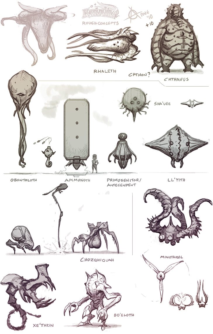 kawaiik demons bosses gug moonbeast lovecraft