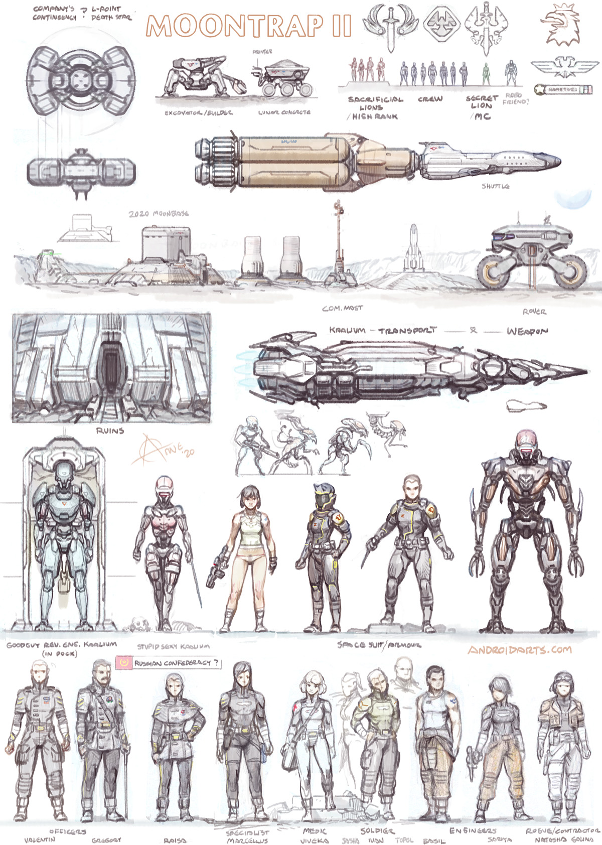 Moontrap fan concept art by Arne