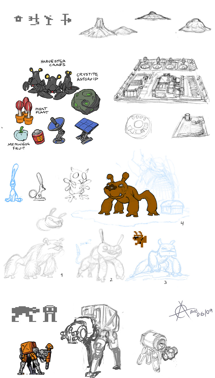 M.U.L.E. redesign concept art wumpus