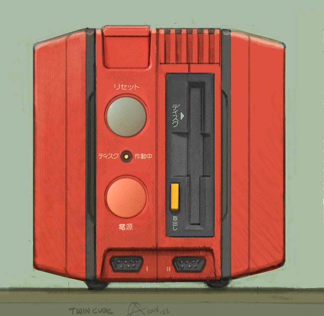 Twin Famicom cube concept by Arne