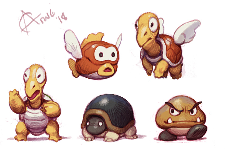 SMB 1 enemies.