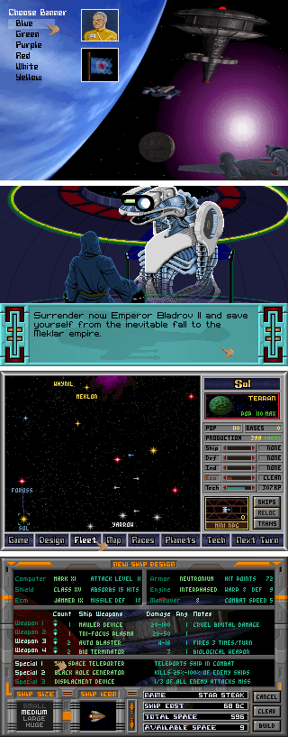 Master of Orion 1 screenshots and graphics