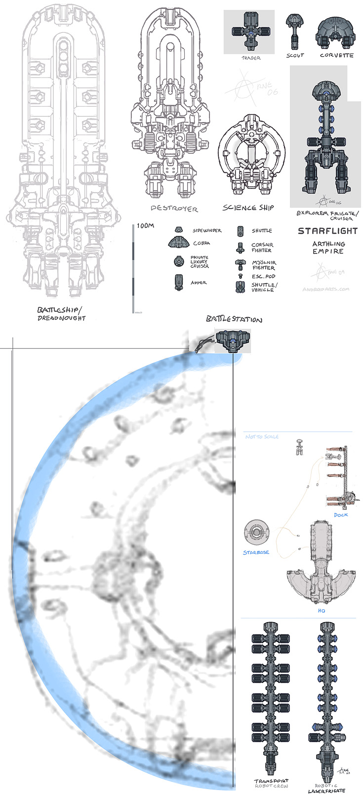 Starflight Arthling ships
