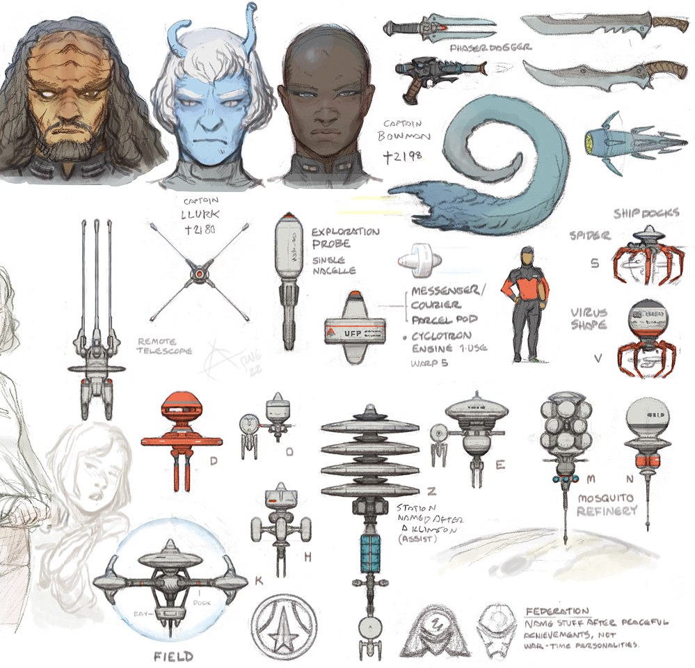 Space stations and exploration.