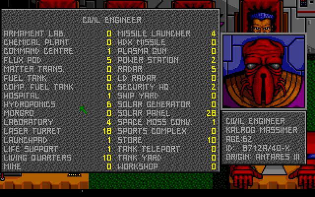 Utopia Amiga Screenshot