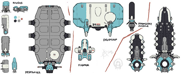 The Cyber Hordes' Ships