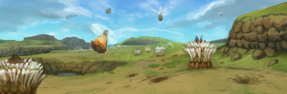 Peahats on Hyrule field.