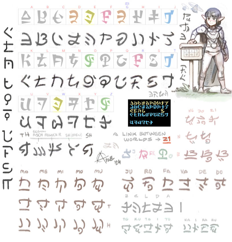 Zelda glyphs