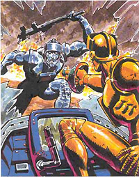 antagonistic gold and silver androids from ZOIDS annual